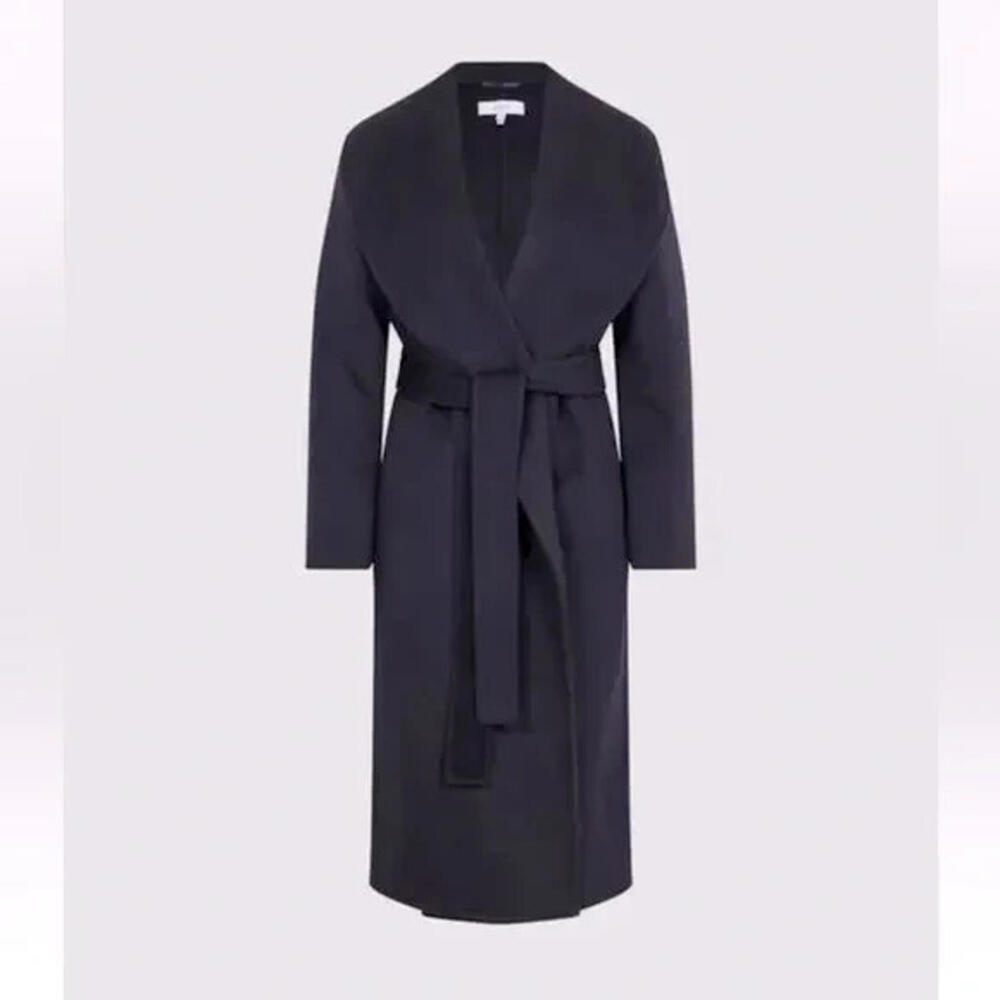 NEW, REISS Freja Wool Blend Coat In Dark Navy Size 14 #C3953 - Picture 5 of 11